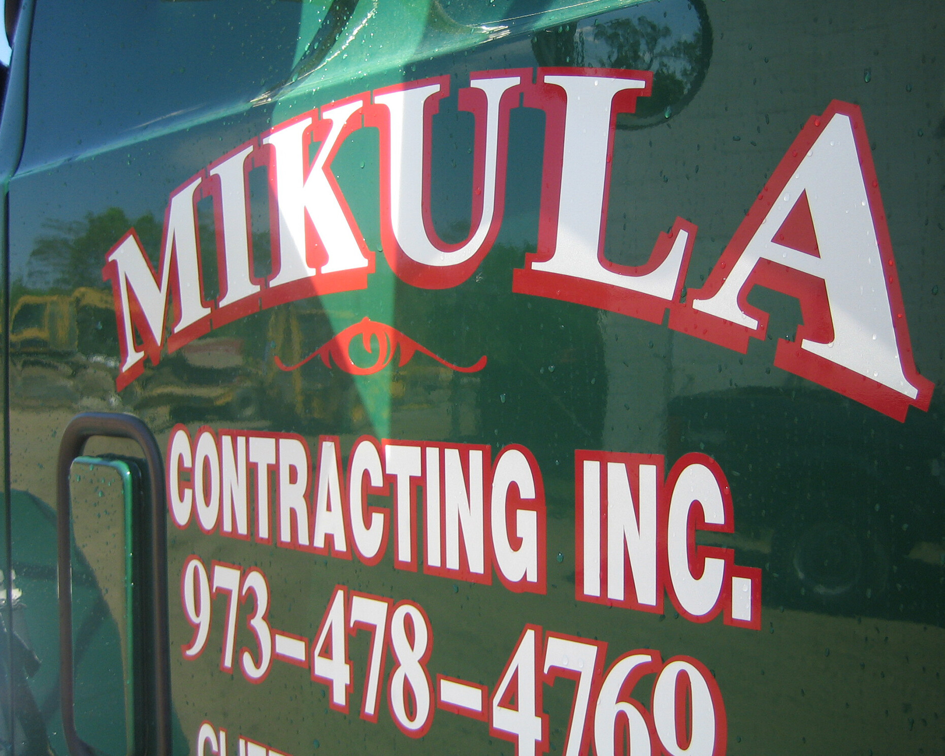 Mikula logo on truck