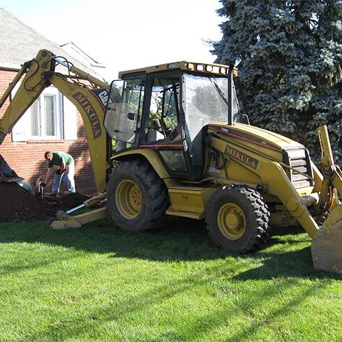 mikula contracting machinery backhoe excavation contractors