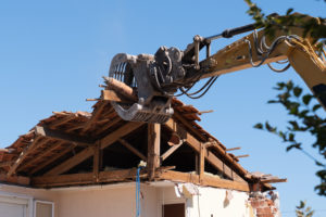 excavation contractors tear down home