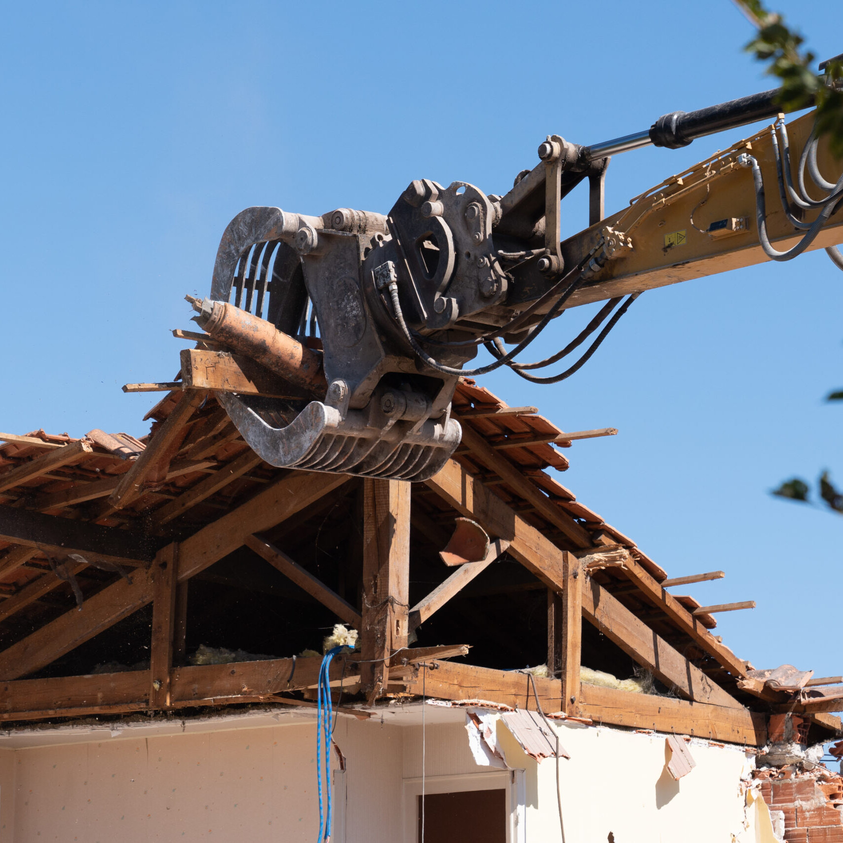 excavation contractors tear down home