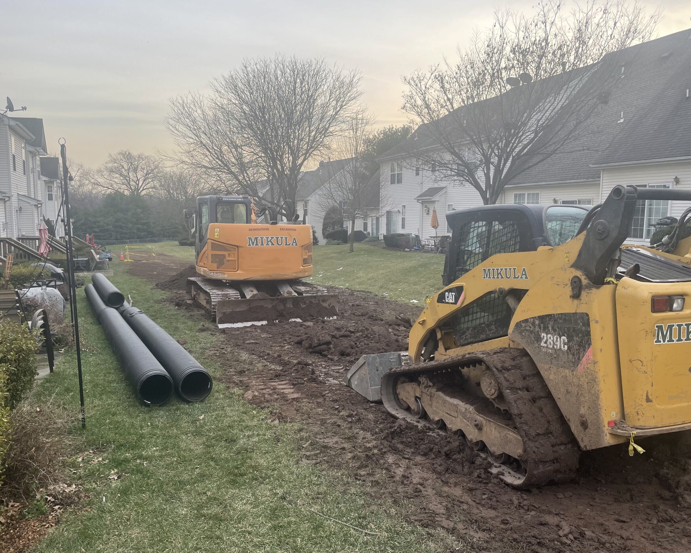 Land being graded in New Jersey