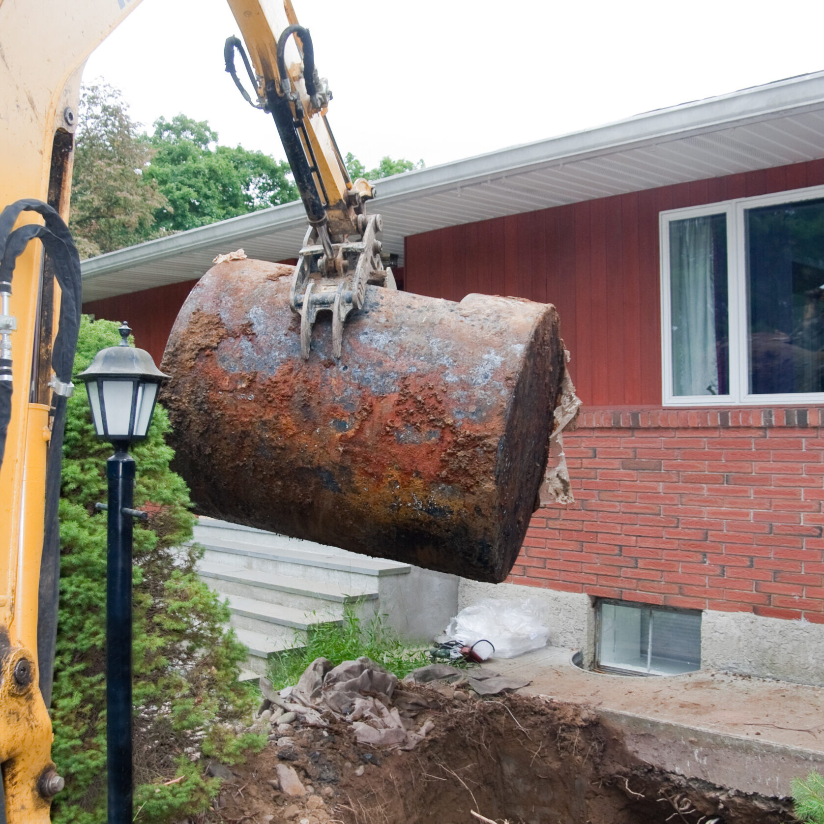 Oil tank removal