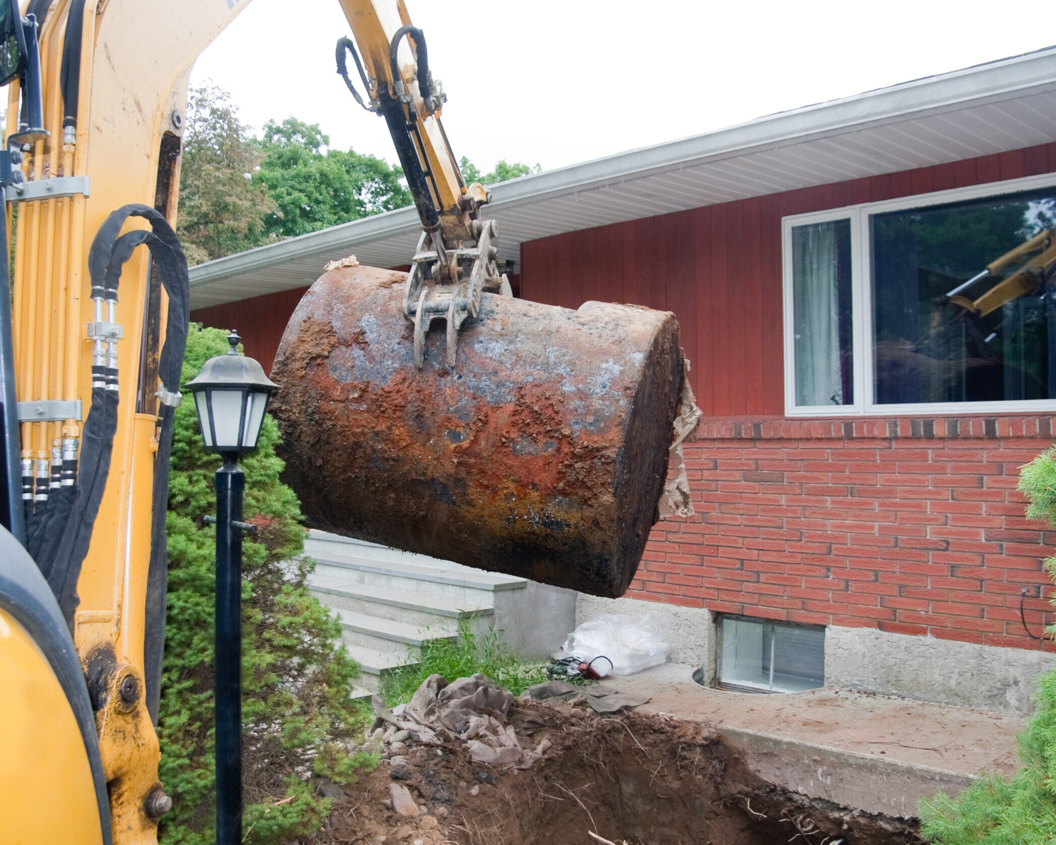 Oil tank removal